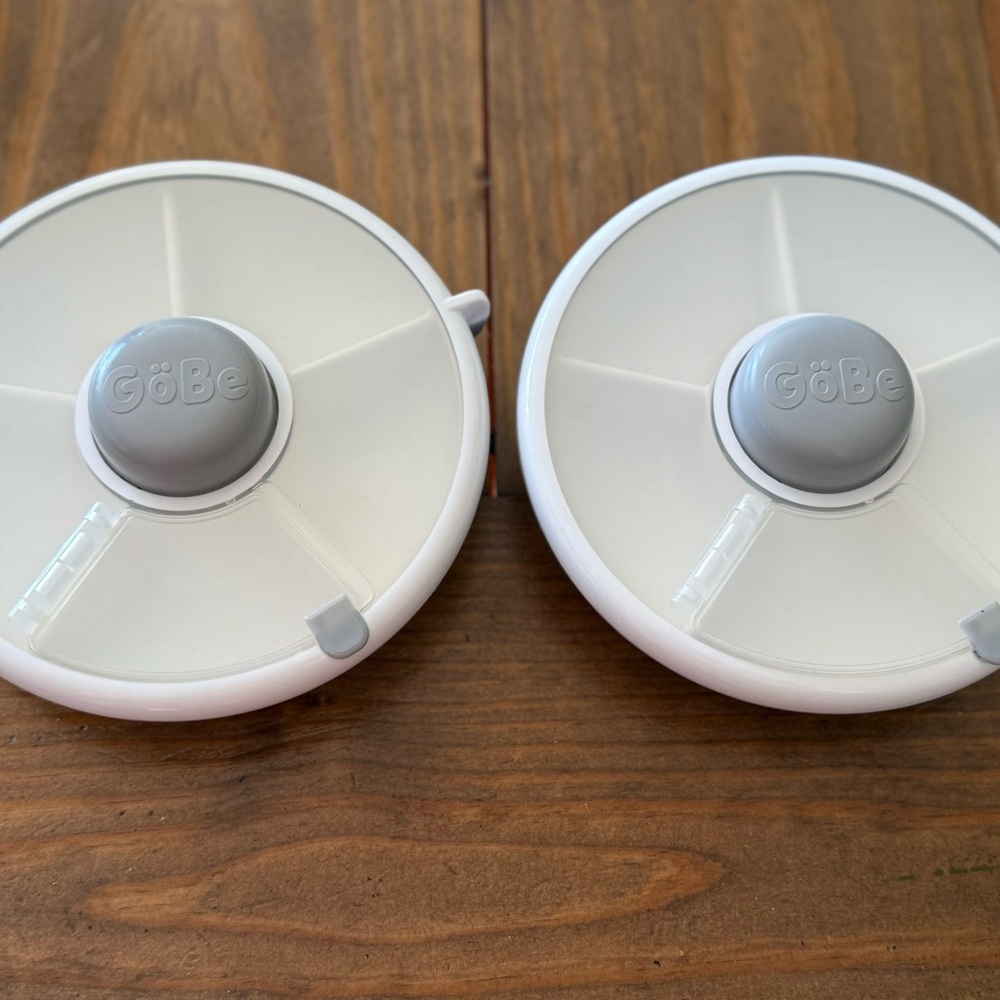 White Snack Pod Set for Kids - 2-Pack